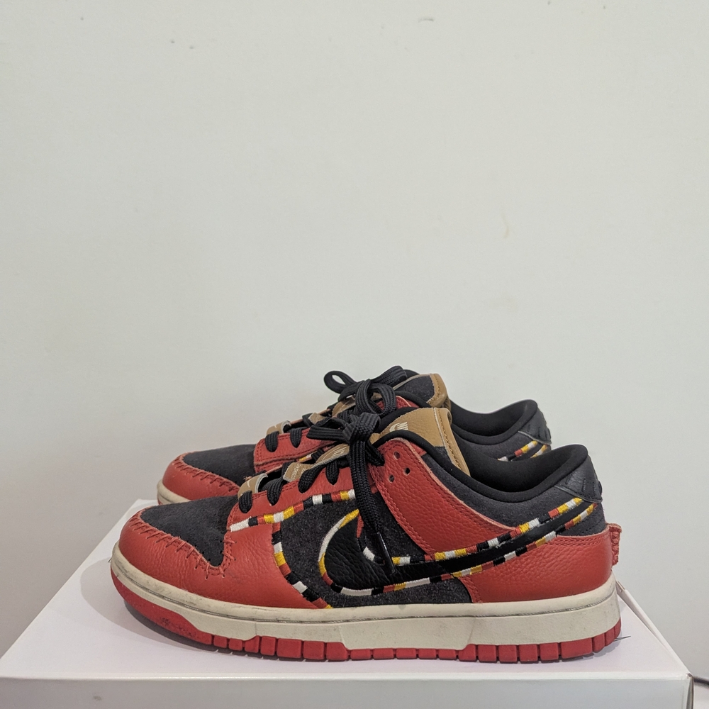 Custom Nike Dunks - Men's Sz 7 Red & Black